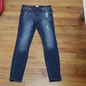 Rewind Juniors Distressed Denim Skinny Jeans sz 7